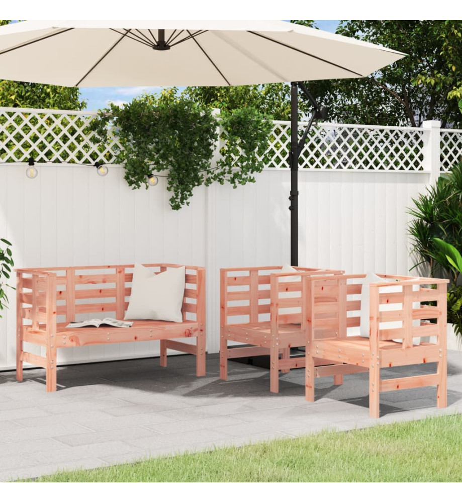 Salon de jardin 3 pcs bois massif douglas Salon de jardin 3 pcs bois massif douglas