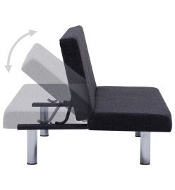 Canapé-lit Gris foncé Polyester