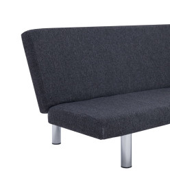 Canapé-lit Gris foncé Polyester