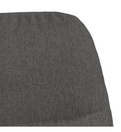 Chaise de relaxation avec repose-pied Gris foncé Tissu
