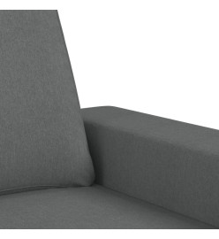 Fauteuil avec repose-pied Gris foncé 60 cm Tissu