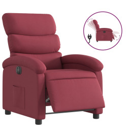 Fauteuil inclinable électrique Rouge bordeaux Tissu