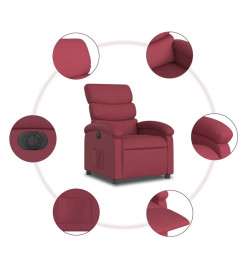 Fauteuil inclinable électrique Rouge bordeaux Tissu