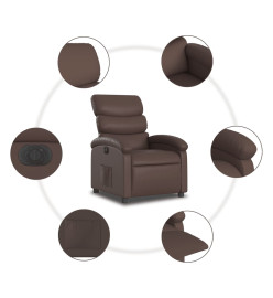 Fauteuil inclinable électrique Marron Similicuir