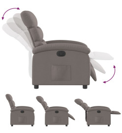 Fauteuil inclinable électrique Taupe Tissu