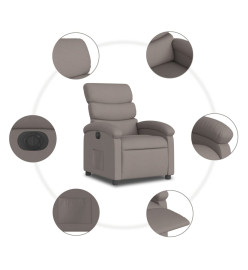 Fauteuil inclinable électrique Taupe Tissu