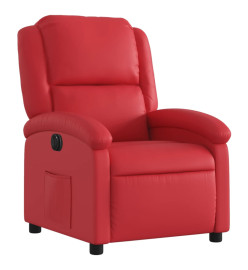 Fauteuil inclinable électrique Rouge Similicuir