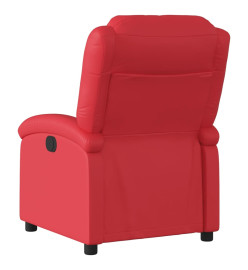 Fauteuil inclinable électrique Rouge Similicuir