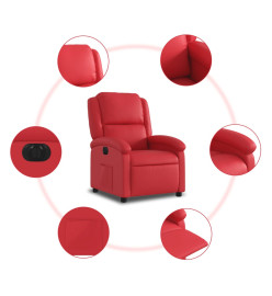 Fauteuil inclinable électrique Rouge Similicuir