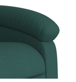 Fauteuil inclinable électrique Vert foncé Tissu