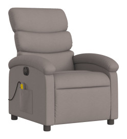 Fauteuil de massage inclinable électrique Taupe Tissu