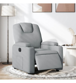 Fauteuil inclinable électrique Gris clair Tissu