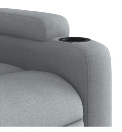 Fauteuil inclinable électrique Gris clair Tissu