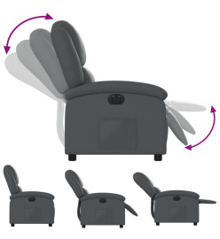 Fauteuil inclinable électrique Gris Similicuir