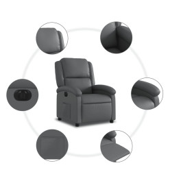 Fauteuil inclinable électrique Gris Similicuir