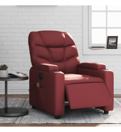 Fauteuil de massage inclinable électrique rouge bordeaux