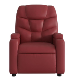 Fauteuil de massage inclinable électrique rouge bordeaux