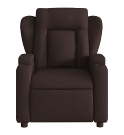 Fauteuil de massage inclinable électrique Marron foncé Tissu