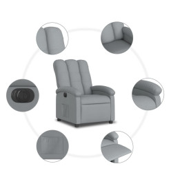 Fauteuil inclinable électrique Gris clair Tissu