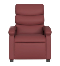 Fauteuil de massage inclinable électrique rouge bordeaux