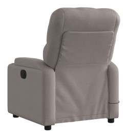 Fauteuil de massage inclinable électrique Taupe Tissu