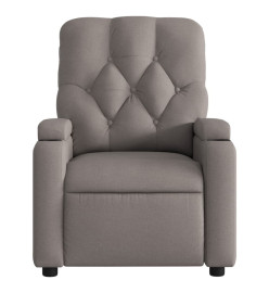 Fauteuil de massage inclinable électrique Taupe Tissu