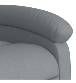 Fauteuil de massage inclinable électrique gris clair tissu