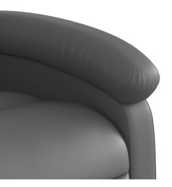 Fauteuil de massage inclinable électrique gris similicuir