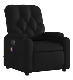 Fauteuil de massage inclinable électrique noir similicuir