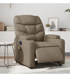 Fauteuil de massage inclinable électrique cappuccino similicuir