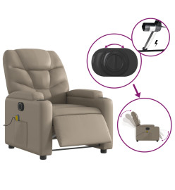 Fauteuil de massage inclinable électrique cappuccino similicuir