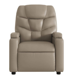 Fauteuil de massage inclinable électrique cappuccino similicuir