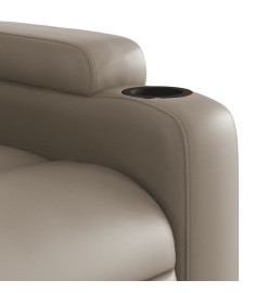 Fauteuil de massage inclinable électrique cappuccino similicuir