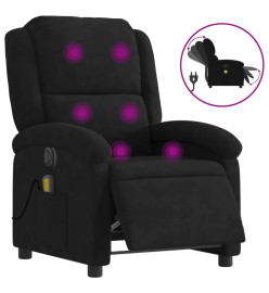 Fauteuil inclinable de massage électrique noir velours