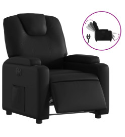 Fauteuil inclinable électrique Noir Similicuir