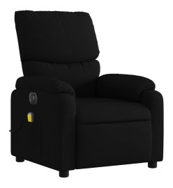 Fauteuil de massage inclinable électrique Noir Tissu