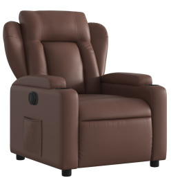 Fauteuil inclinable électrique Marron Similicuir