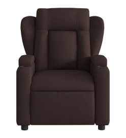 Fauteuil inclinable électrique Marron foncé Tissu