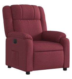 Fauteuil inclinable électrique Rouge bordeaux Tissu