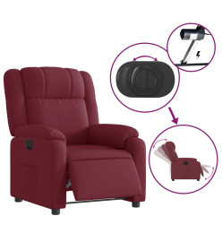 Fauteuil inclinable électrique Rouge bordeaux Tissu