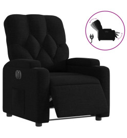 Fauteuil inclinable électrique Noir Tissu