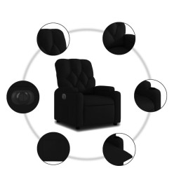 Fauteuil inclinable électrique Noir Tissu