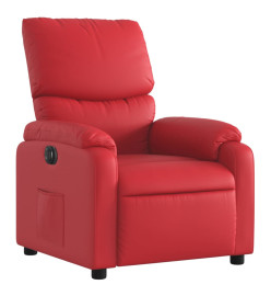 Fauteuil inclinable électrique Rouge Similicuir