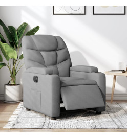 Fauteuil inclinable électrique Gris clair Tissu