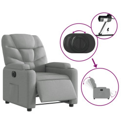 Fauteuil inclinable électrique Gris clair Tissu