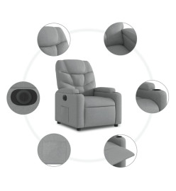 Fauteuil inclinable électrique Gris clair Tissu