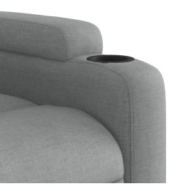 Fauteuil inclinable électrique Gris clair Tissu