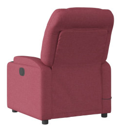 Fauteuil de massage inclinable électrique Rouge bordeaux Tissu