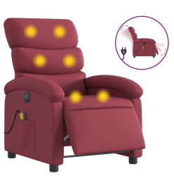 Fauteuil de massage inclinable électrique Rouge bordeaux Tissu