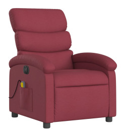 Fauteuil de massage inclinable électrique Rouge bordeaux Tissu